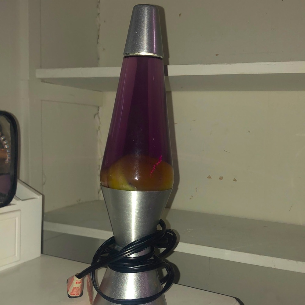Multi color lava lamp.- purple/yellow
